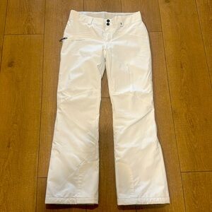 White OBERMEYER ski pants fitted flare size 8 / medium